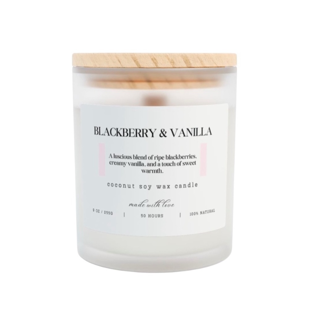 Blackberry & Vanilla Free Coconut Soy Wax Candle - PRE-ORDER